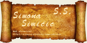 Simona Simičić vizit kartica